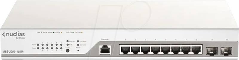 D-LINK B200010MP - Switch, 8-Port, Gigabit Ethernet, PoE+, RJ45/SFP von D-Link