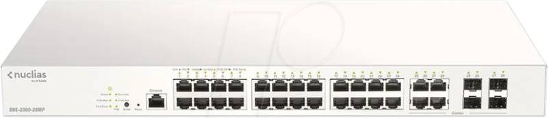 D-LINK B200028MP - Switch, 28-Port, Gigabit Ethernet, PoE+, RJ45/SFP von D-Link