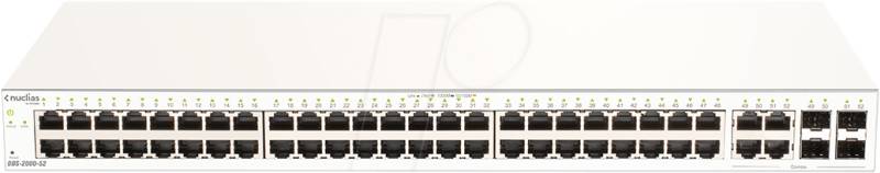 D-LINK DBS200052 - Switch, 52-Port, Gigabit Ethernet, 4x RJ45/SFP von D-Link