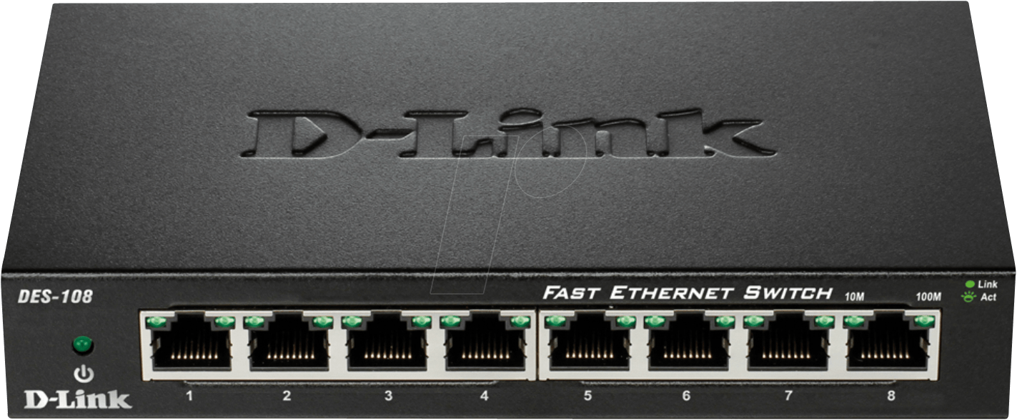 D-LINK DES-108 - Switch, 8-Port, Fast Ethernet von D-Link