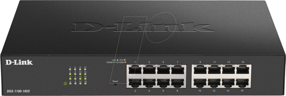 D-LINK DG1116V2E - Switch, 16-Port, Gigabit Ethernet von D-Link