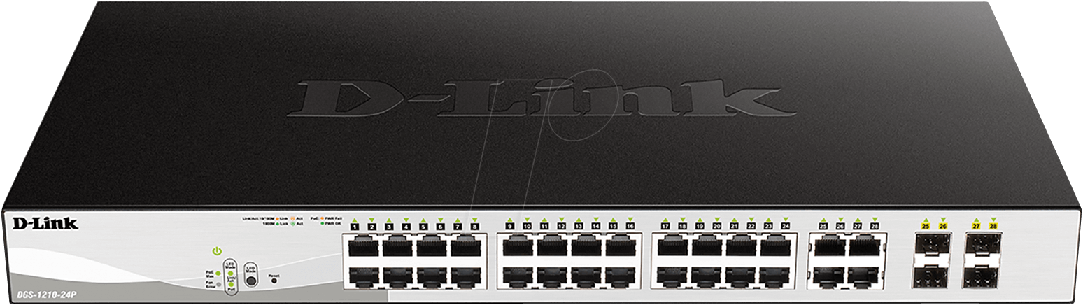 D-LINK DG12124PE - Switch, 28-Port, Gigabit Ethernet, PoE+, 4x RJ45/SFP von D-Link