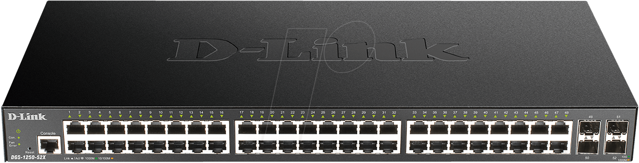 D-LINK DG12552XE - Switch, 52-Port, Gigabit Ethernet, 4x SFP+ von D-Link