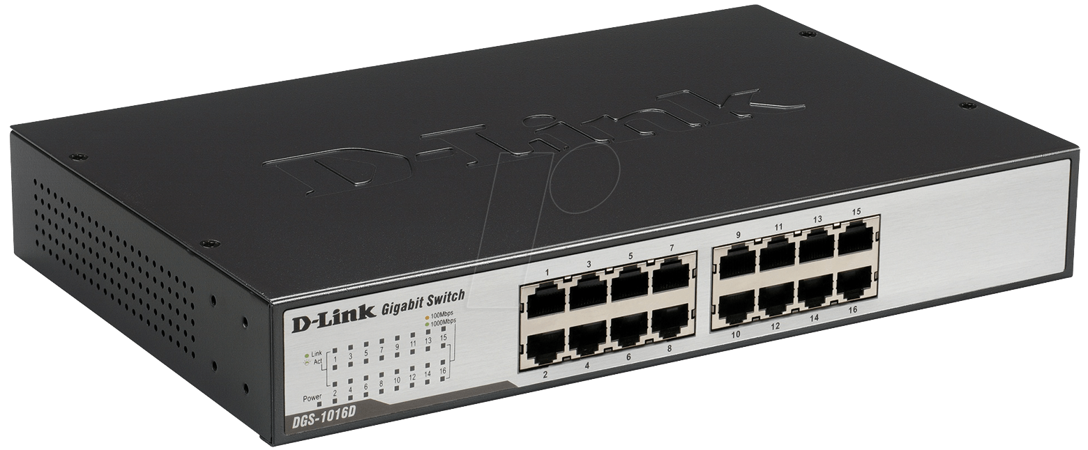 D-LINK DGS-1016D - Switch, 16-Port, Gigabit Ethernet von D-Link