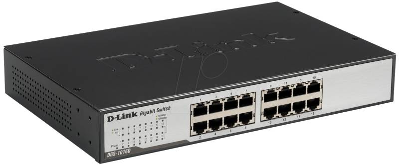 D-LINK DGS-1016D - Switch, 16-Port, Gigabit Ethernet von D-Link