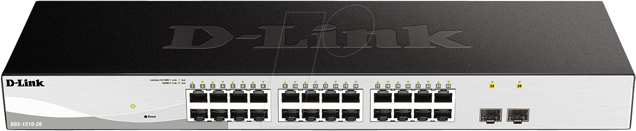 D-LINK DGS12126E - Switch, 26-Port, Gigabit Ethernet, 2x SFP von D-Link