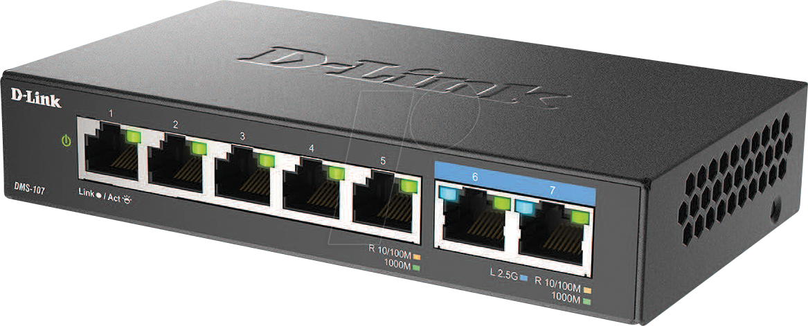 D-LINK DMS-107 - Switch, 7-Port, Gigabit Ethernet von D-Link