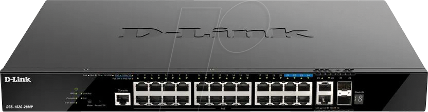 D-LINK G152028MP - Switch, 28-Port, Gigabit Ethernet, PoE+, SFP+ von D-Link