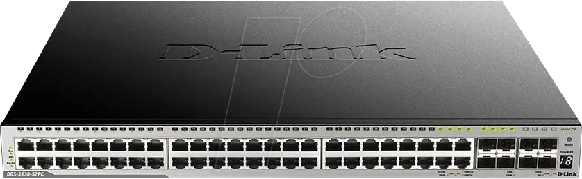 D-LINK G363052PC - Switch, 52-Port, Gigabit Ethernet, PoE+, RJ45/SFP, SFP+ von D-Link