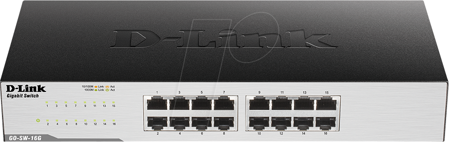 D-LINK GO-SW-16G - Switch, 16-Port, Gigabit Ethernet von D-Link