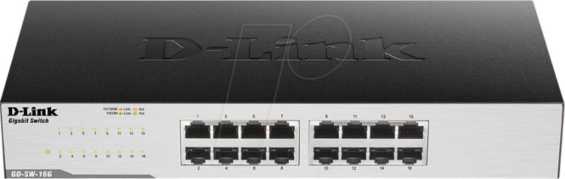 D-LINK GO-SW-16G - Switch, 16-Port, Gigabit Ethernet von D-Link