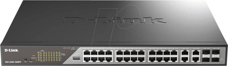 D-LINK S20G28MPP - Switch, 28-Port, Gigabit Ethernet, PoE++, RJ45/SFP von D-Link