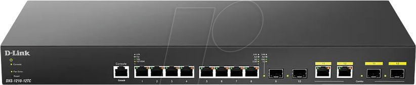 D-LINK X121012TC - Switch, 12-Port, 10 Gigabit Ethernet, RJ45/SFP+, SFP+ von D-Link