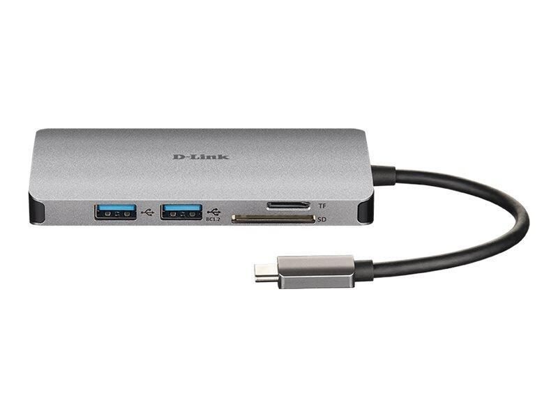D-Link 4-In-1 USB-C Hub mit HDMI/Kartenleser/USB-C Thunderbolt 3 Dockingstation von D-Link