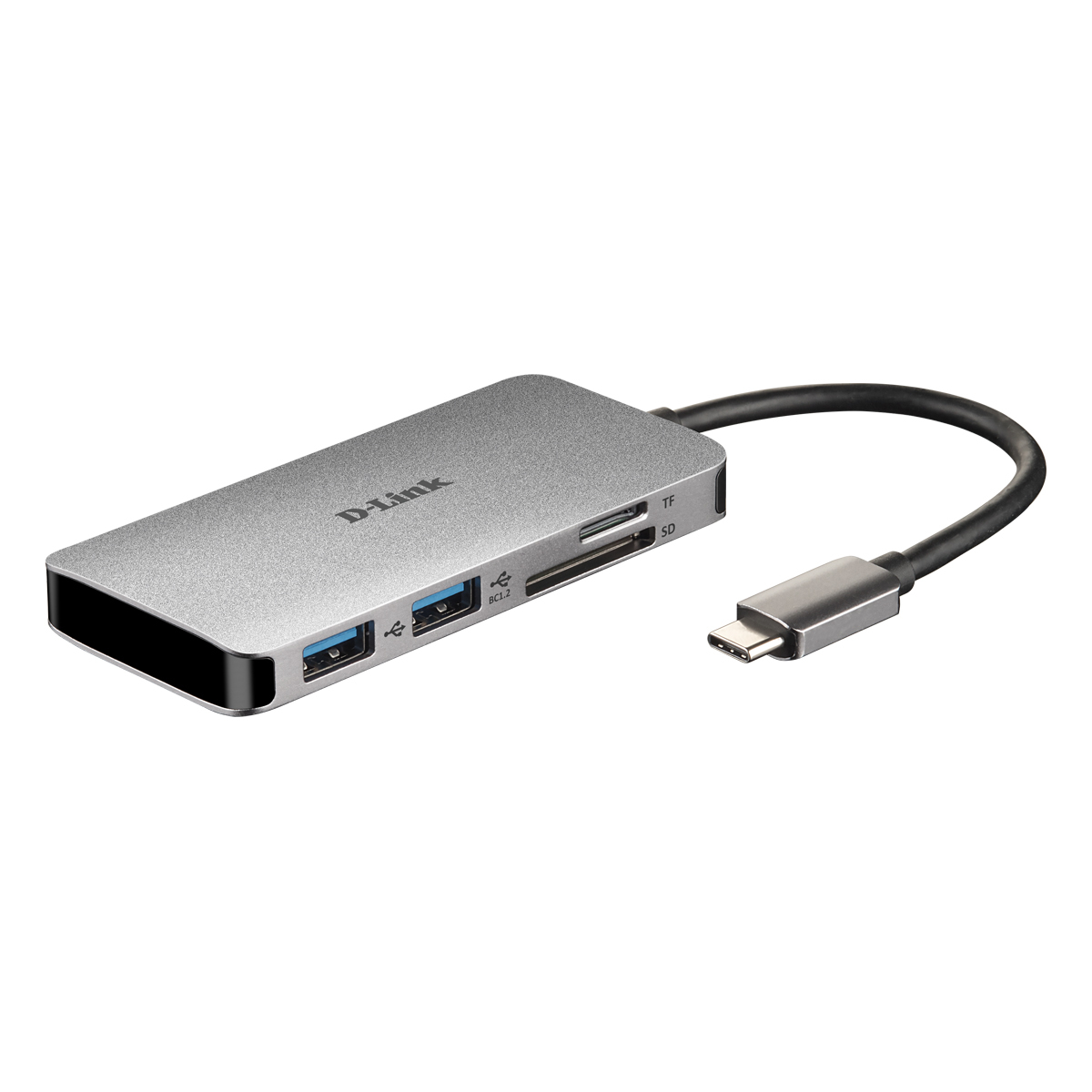 D-Link 6-In-1 USB-C Hub (DUB-M610) [Dual-Slot Kartenleser, 2x USB 3.0, 1x HDMI, 1x USB-Typ C/Thunderbolt 3] von D-Link