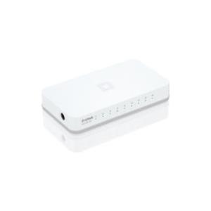 D-Link 8-PORT EASY DESKTOP SWITCH 8-Port Easy Desktop Switch, 8x 10/100Mbit/s TP (RJ-45) Port, geräuschlos ohne Lüfter, automatische Geschwindigkeits- und Duplexanpassung (GO-SW-8E/E) von D-Link