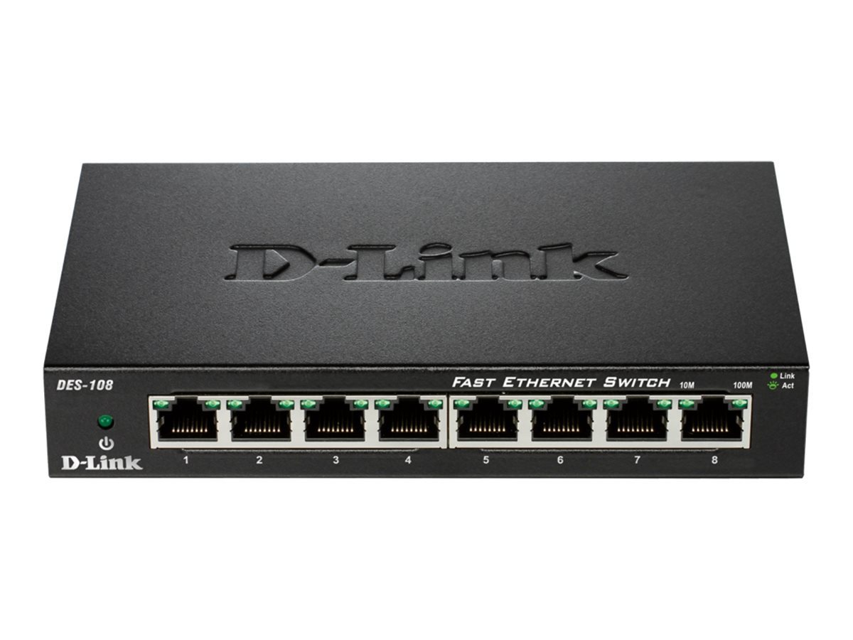 D-Link D-LINK Switch 8-Port FastEthernet Layer2 DES-108/E Netzwerk-Switch D-Link D-LINK Switch 8-Port FastEthernet Layer2 DES-108/E Netzwerk-Switch von D-Link