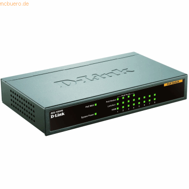 D-Link D-Link DES-1008PA 8-Port Layer2 PoE Fast Ethernet Switch von D-Link