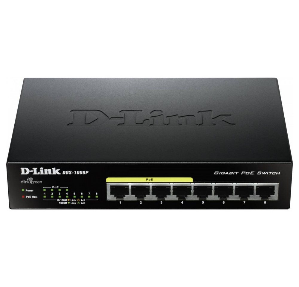 D-Link D-Link DGS-1008P/E Netzwerk-Switch WLAN-Router, 4 x PoE Ethernet RJ45 Anschlüsse D-Link D-Link DGS-1008P/E Netzwerk-Switch WLAN-Router, 4 x PoE Ethernet RJ45 Anschlüsse von D-Link