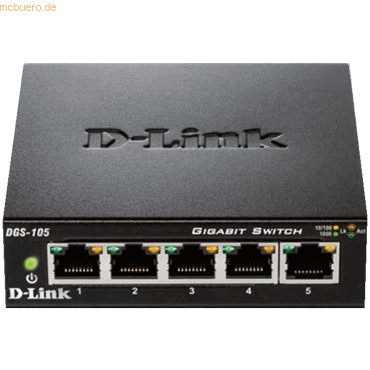 D-Link D-Link DGS-105 5-Port Layer2 Gigabit Switch von D-Link