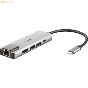 D-Link D-Link DUB-M520 USB-C 5-Port USB 3.0 Hub mit HDMI und Ethernet von D-Link