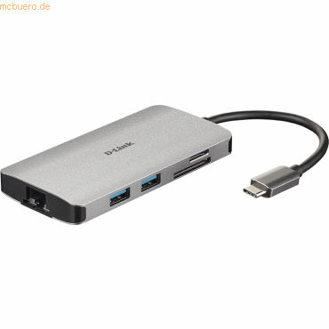D-Link D-Link DUB-M810 USB-C 8-Port USB 3.0 Hub mit HDMI und Ethernet von D-Link