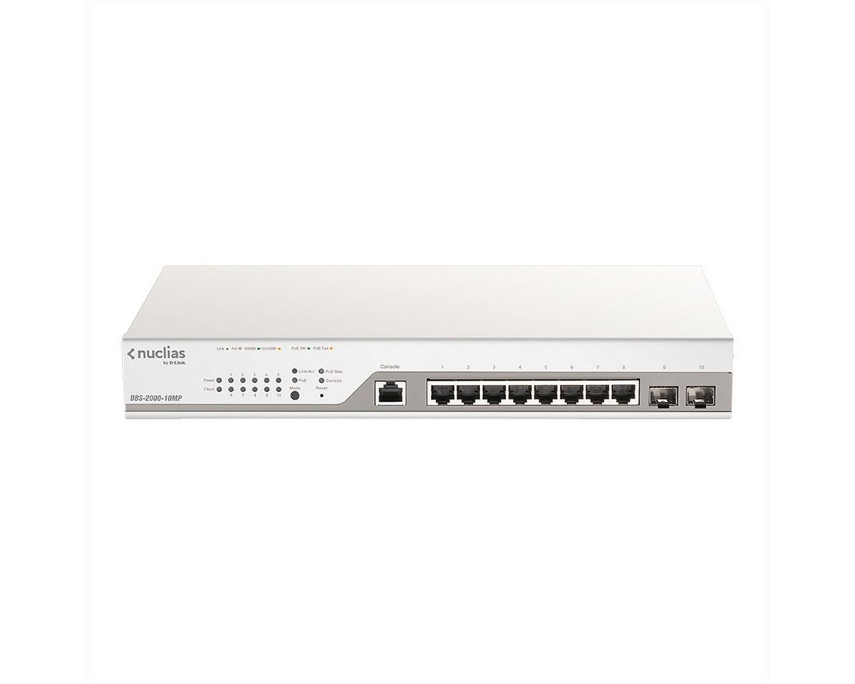 D-Link DBS-2000-10MP/E 10Port PoE Switch Netzwerk-Switch (Nuclias Cloud Managed Layer2 PoE) von D-Link