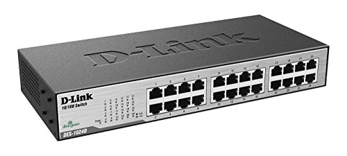 D-Link DES-1024D 24-Port Fast Ethernet Switch (10/100 Mbit/s-Anschlüsse, bis zu 200 Mbit/s im Full-Duplex-Modus) von D-Link