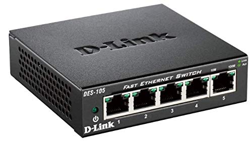 D-Link DES-105/B, Fast Ethernet Switch, 5 Port Unmanaged 10/100 Metall lüfterlose Desktop oder Wandmontage Design D-Link DES-105/B, Fast Ethernet Switch, 5 Port Unmanaged 10/100 Metall lüfterlose Desktop oder Wandmontage Design von D-Link