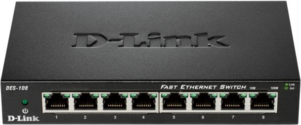 D-Link DES-108 8-Port Fast Ethernet Switch (DES-108) von D-Link