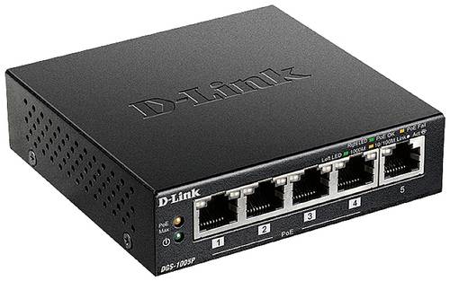 D-Link DGS-1005P/E Netzwerk Switch 5 Port 1 / 10 GBit/s von D-Link