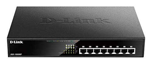 D-Link DGS-1008MP 8-Port Desktop Gigabit Switch (8 x 10/100/1000 BASE-T Ports, unterstützt PoE+) von D-Link