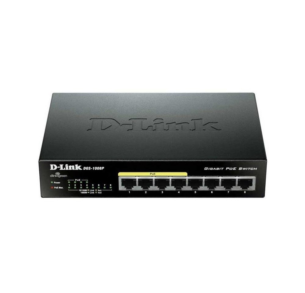 D-Link DGS-1008P 8-Port Layer2 Gigabit WLAN-Router D-Link DGS-1008P 8-Port Layer2 Gigabit WLAN-Router von D-Link