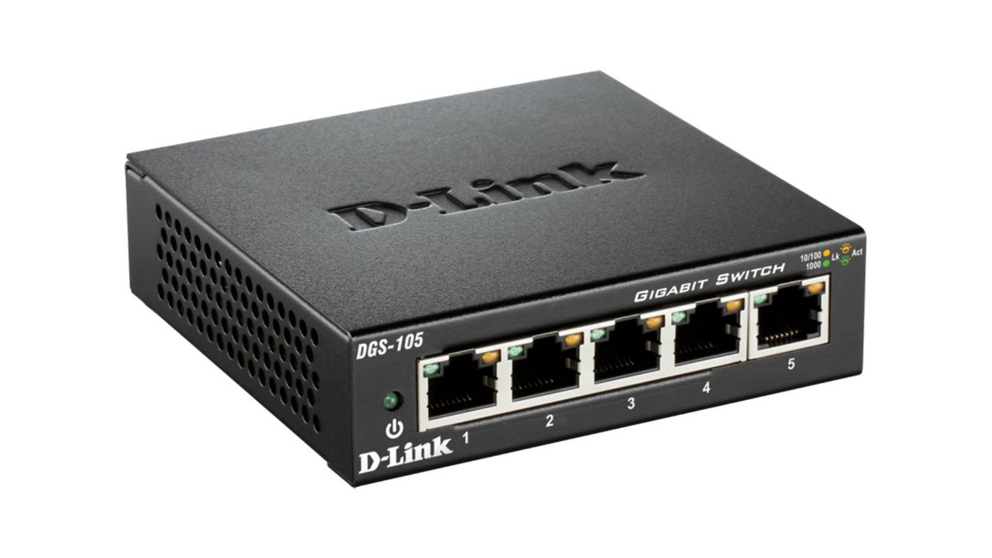 D-Link DGS-105 5-Port Gigabit Ethernet Desktop Switch Netzwerk-Switch D-Link DGS-105 5-Port Gigabit Ethernet Desktop Switch Netzwerk-Switch von D-Link