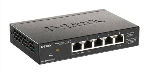 D-Link DGS-1100-05PDV2 Netzwerk Switch 5 Port PoE-Funktion von D-Link