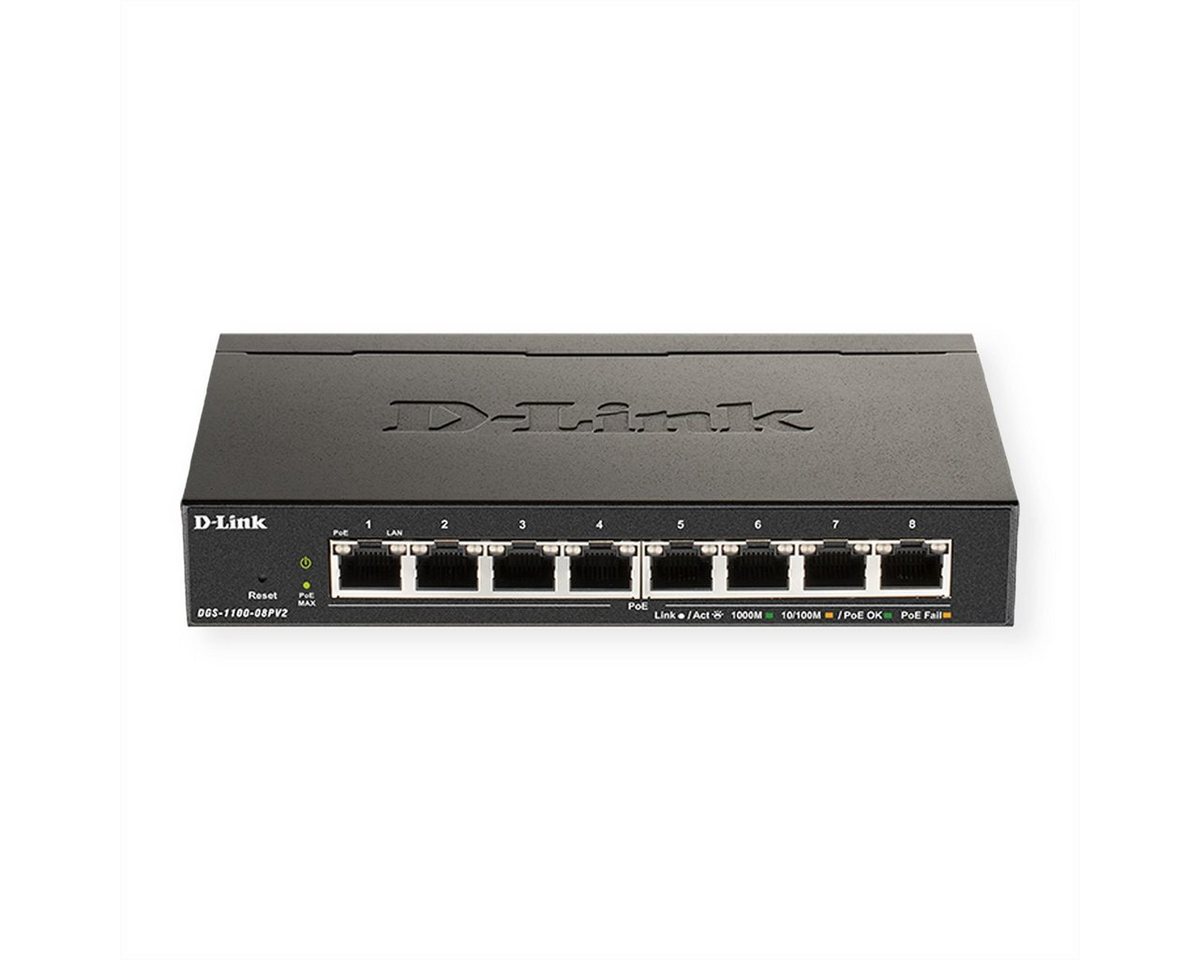 D-Link DGS-1100-08PV2 Gigabit Smart Managed Switch Netzwerk-Switch von D-Link