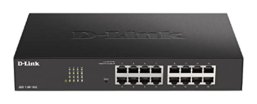 D-Link DGS-1100-16V2/E 16-Port Gigabit Smart Switch (10/100/1000 Mbit/s, einfache Plug & Play-Installation, lüfterlos) von D-Link