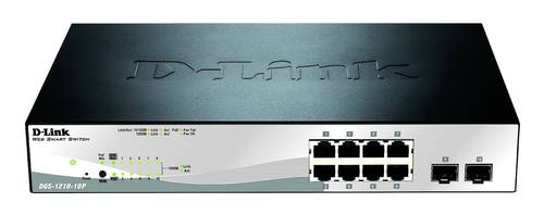 D-Link DGS-1210-10P/E Netzwerk Switch RJ45/SFP 8 + 2 Port 20 GBit/s PoE-Funktion von D-Link