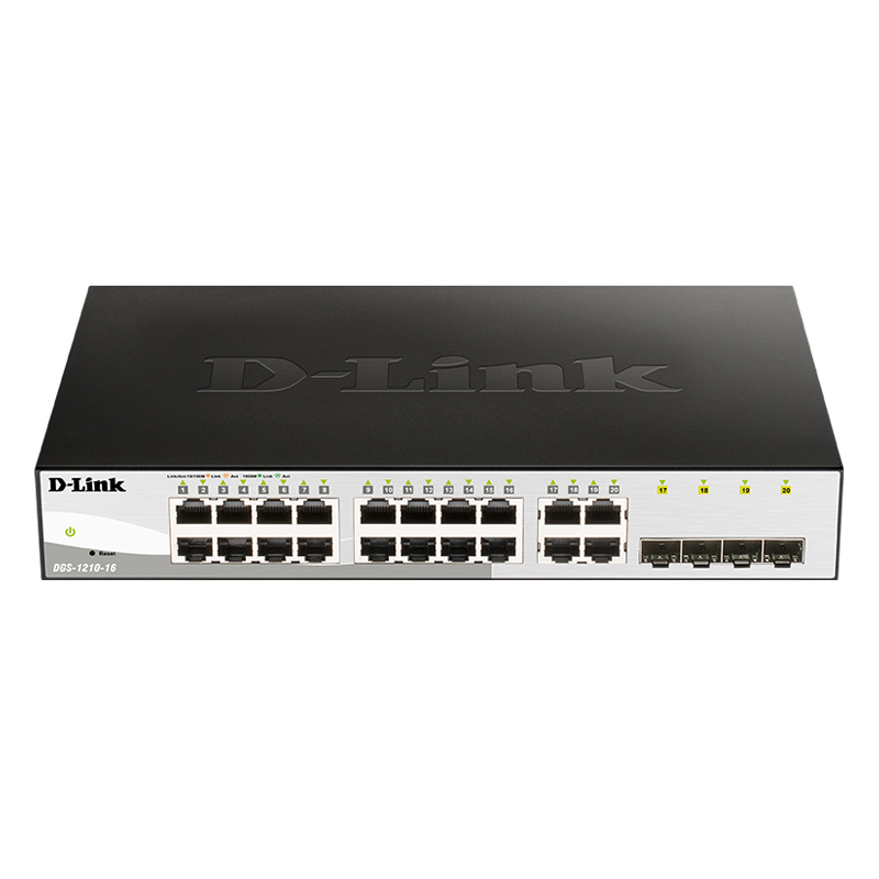 D-Link DGS-1210-16 Smart Managed Switch 16x Gigabit Ethernet, 4x GbE/SFP Combo von D-Link