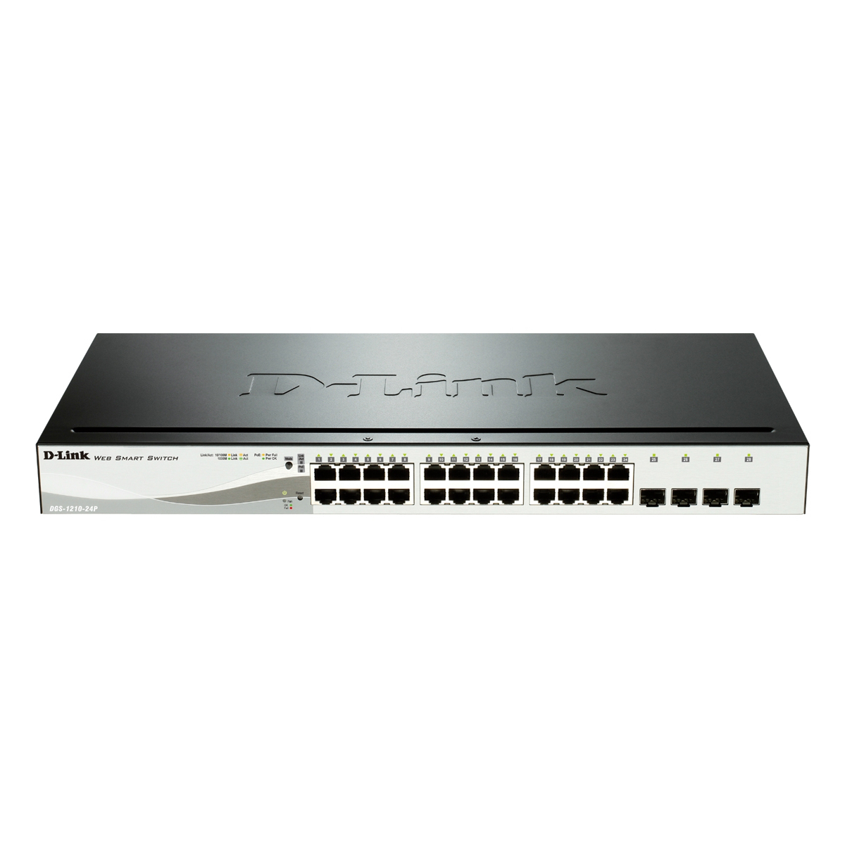 D-Link DGS-1210-24P Smart Managed Switch 24x Gigabit Ethernet PoE, 4x GbE/SFP Combo von D-Link