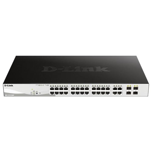 D-Link DGS-1210-28MP 28-Port Layer2 Gigabit Smart Managed Switch (24 x 10/100/1000 Mbit/s PoE Ports, 4 x SFP Ports) von D-Link