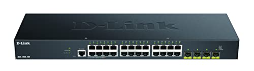 D-Link DGS-1250-28X/E, 28-Port Smart Managed Gigabit Switch (24 x 1000BASE-T-Port, 4X 10G SFP+ Slot) - Nur EU-Netzkabel von D-Link