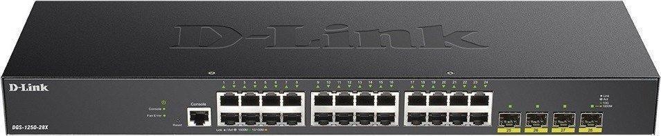 D-Link DGS 1250-28X - Switch - L3 Lite - Smart - 24 x 10/100/1000 + 4 x 10 Gigabit SFP+ - an Rack montierbar D-Link DGS 1250-28X - Switch - L3 Lite - Smart - 24 x 10/100/1000 + 4 x 10 Gigabit SFP+ - an Rack montierbar von D-Link