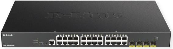 D-Link DGS 1250-28XMP - Switch - L3 Lite - Smart - 24 x 10/100/1000 (PoE) + 4 x 10 Gigabit SFP+ - an Rack montierbar - PoE (370 W) von D-Link