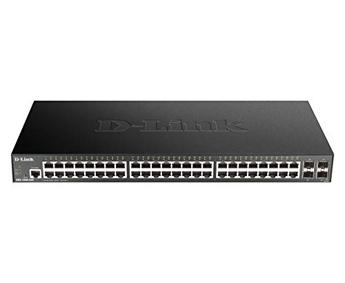 D-Link DGS-1250-52X, 52-Port Layer 2/3 Smart Managed Gigabit Switch (48 x 10/100/1000 Mbit/s BaseT Port, 4 x 10G SFP+ Slot, 19" Metallgehäuse) von D-Link