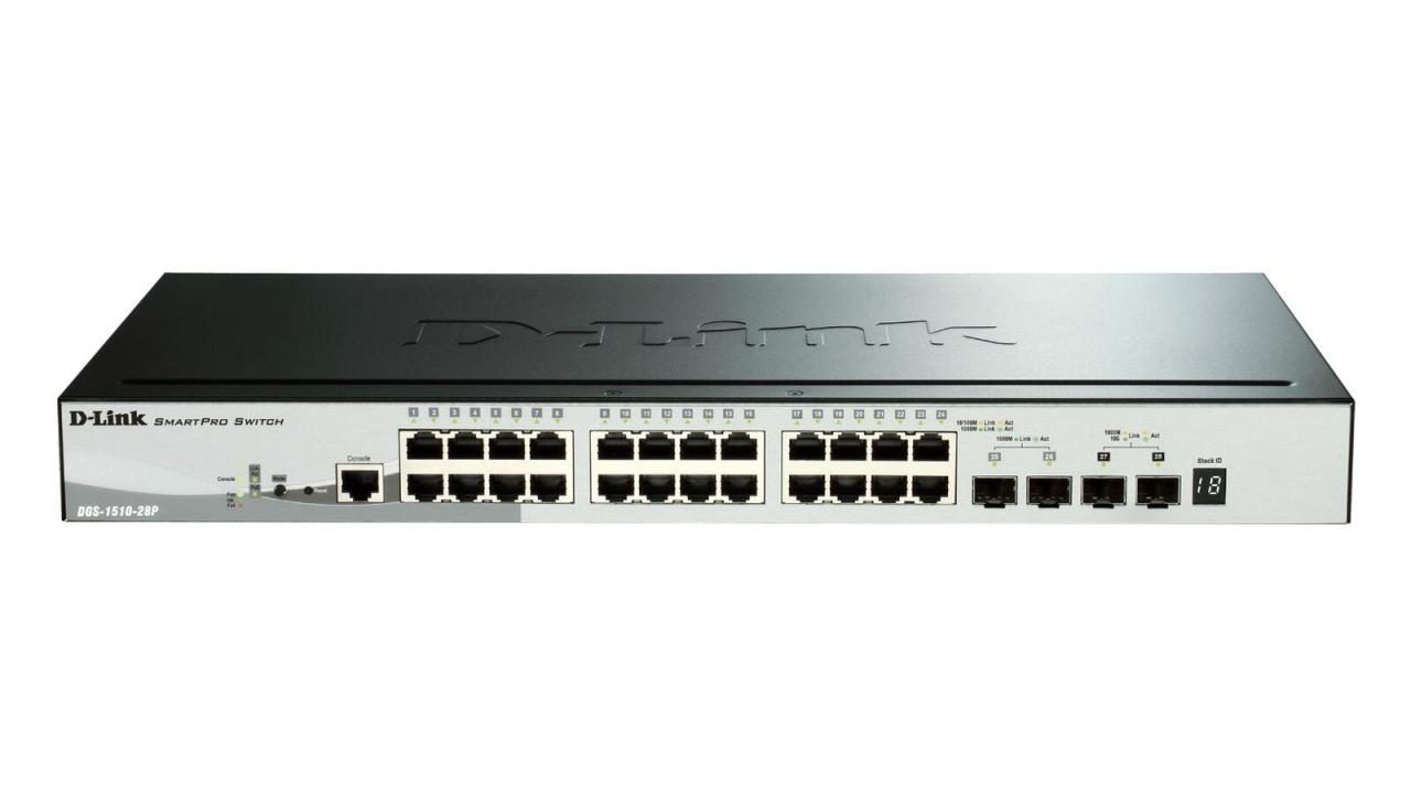 D-Link DGS-1510-28P 24-Port Gigabit-TX 4-Port Gigabit-SFP PoE Switch von D-Link