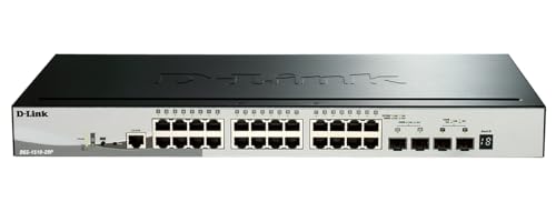 D-Link DGS-1510-28P Smart Managed Gigabit Stack Switch (28 Ports, davon 24 x 10/100/1000 Mbit/s PoE, 2 x SFP, 2 x 10G SFP+) von D-Link