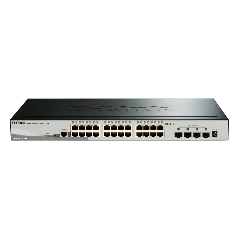 D-Link DGS-1510-28X Smart Managed Switch [24x Gigabit Ethernet, 4x 10 Gbit/s SFP+] von D-Link