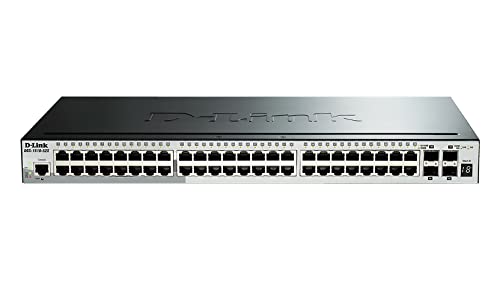 D-Link DGS-1510-52X/E, 52-Port Smart Managed Gigabit Stack Switch (48x 10/100/1000 Mbit/s Ports, 4X 10G SFP+) - Nur EU-Netzkabel von D-Link