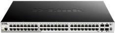 D-Link DGS 1510-52XMP - Switch - L3 - Smart - 48 x 10/100/1000 (PoE+) + 4 x 10 Gigabit SFP+ - Desktop, an Rack montierbar - PoE+ (370 W) von D-Link